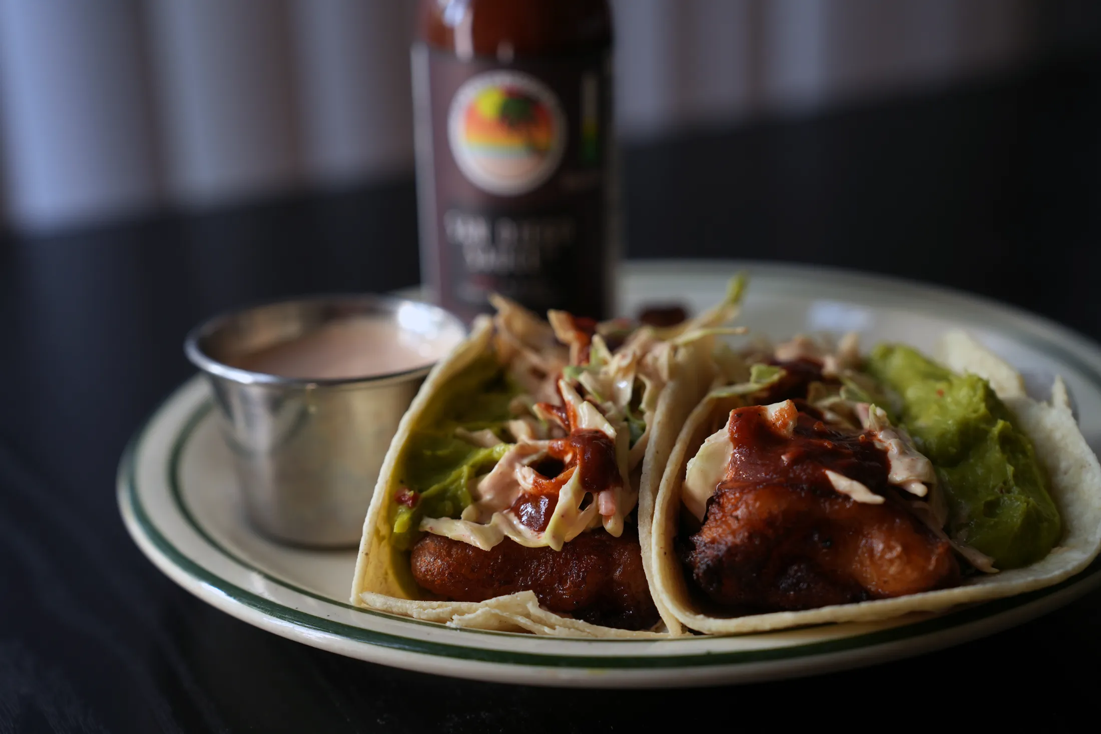 San Diego beer-battered Fish Tacos made with San Diego Sauce
