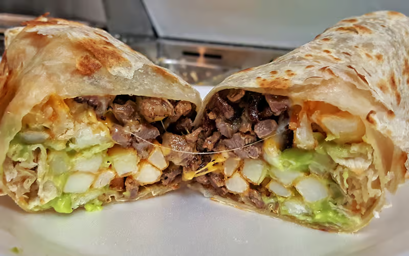 california burrito from Ramon's Taco Shop