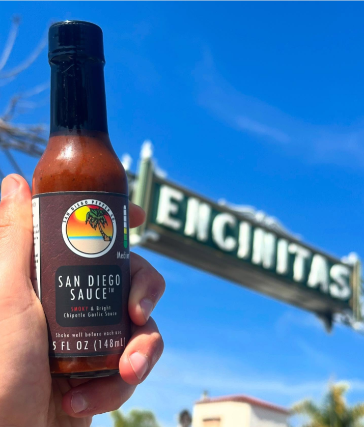 San Diego Sauce by the iconic Encinitas Sign